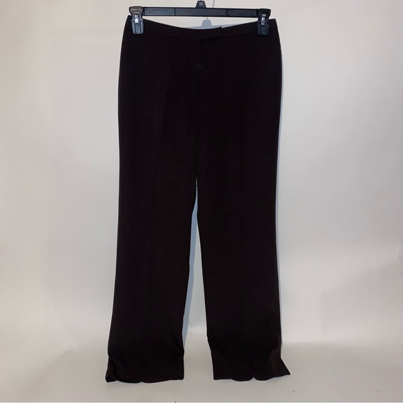 Womens Dress Pants Slacks Size 8P Brown Polka Dots Polyester Rayon Waist 28" Ris - Picture 6 of 11